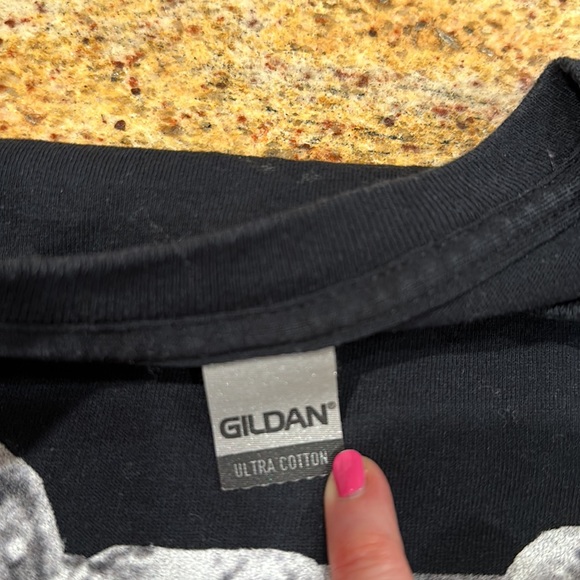 GILDAN DEATH STRIDE BLACK SHORT SLEEVE TSHIRT WITH IMAGE IN XL - Picture 4 of 4